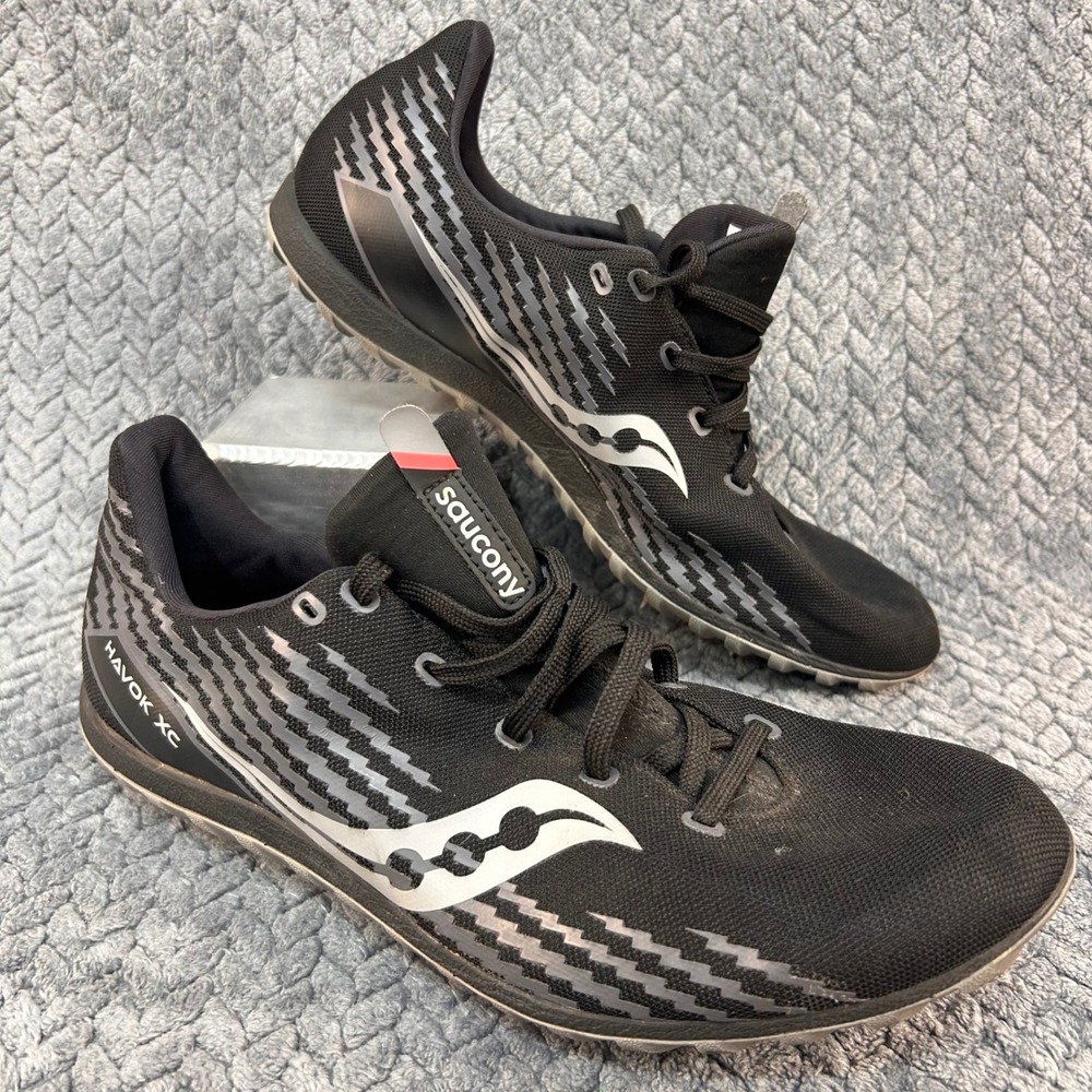 Saucony Havok Zig Zag Graphic Mens Black XC S29074-40 Running Spikes 9.5